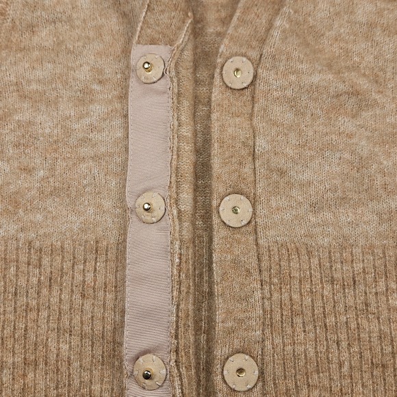 & Other Stories Wool Vest XS Knit Mohair Gold Dolphin Buttons Paris Atelier New - Picture 6 of 12